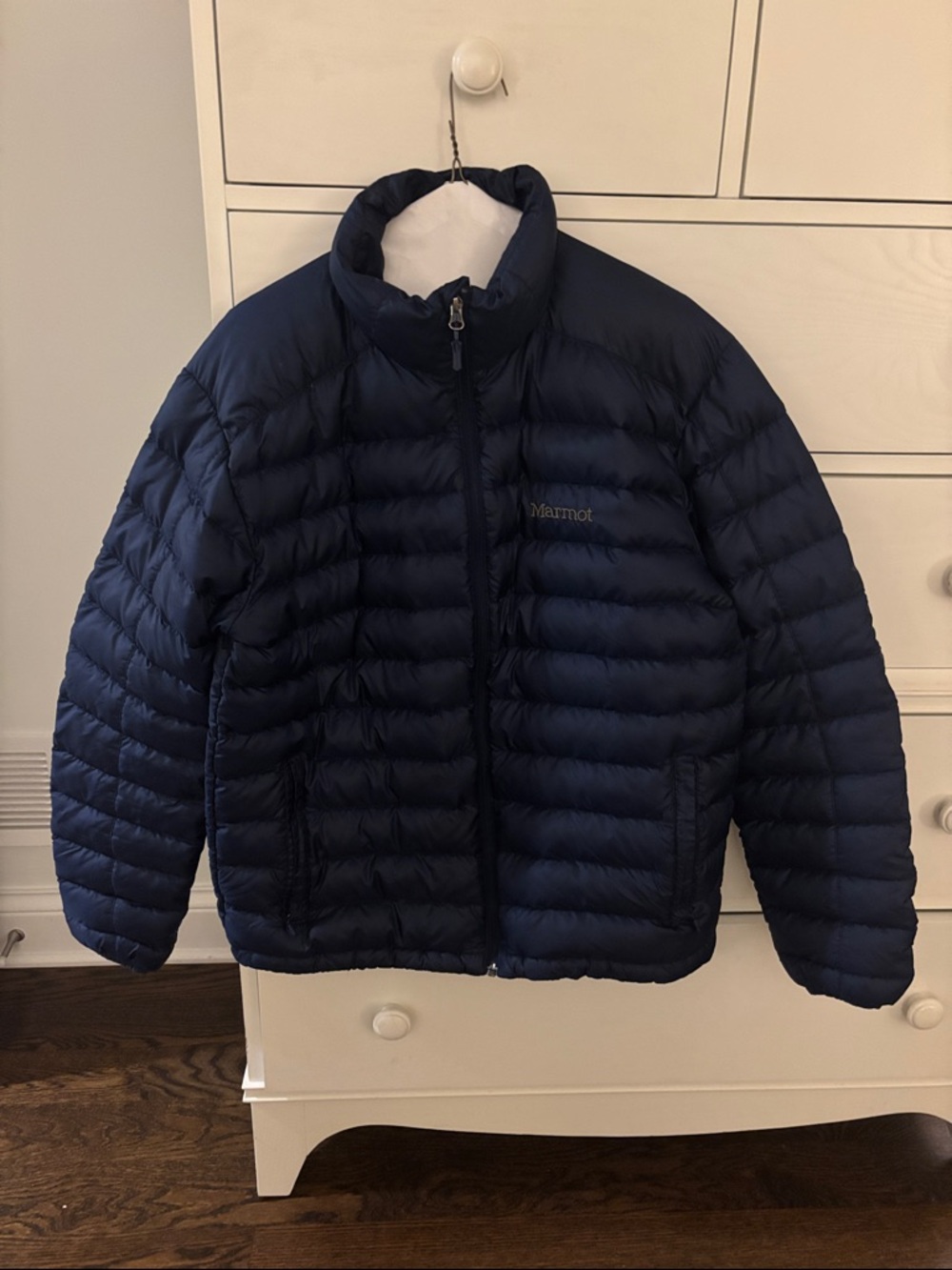 Marmot Men’s Navy Quilted Down Puffer Jacket